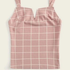 Grid Fitted Cami Top